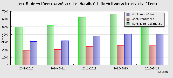 Les 5 dernières années: Le Handball Morbihannais en chiffres
